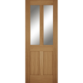 Oak Bristol 2 Light Clear Glazed Internal Door
